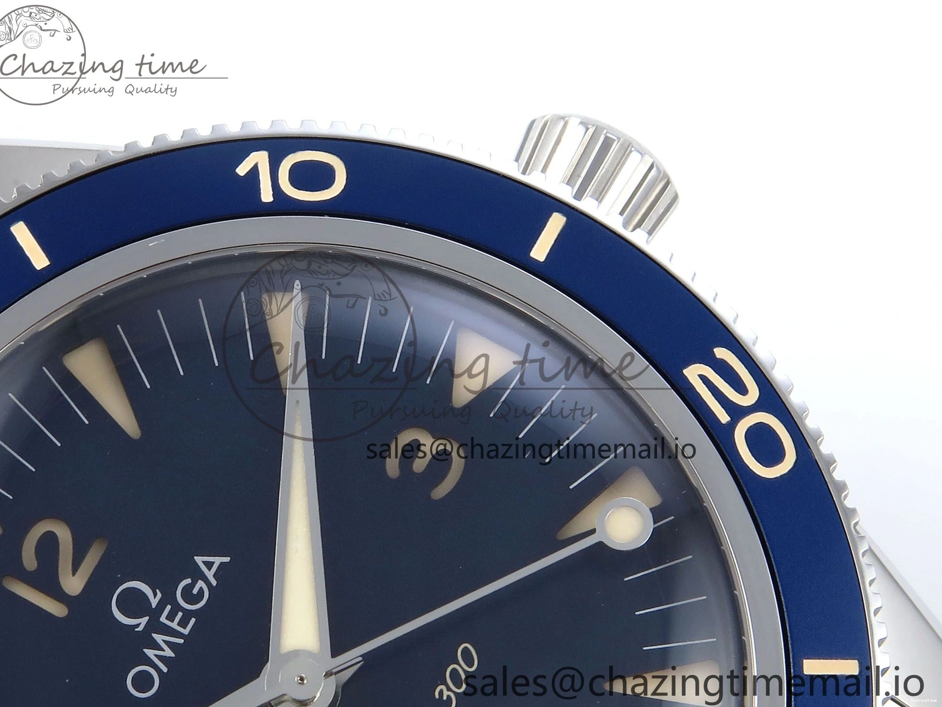 0523 Elegant Seamaster 300 Heritage SS VSF 1:1 Best Edition Blue Dial on SS Bracelet A 7701